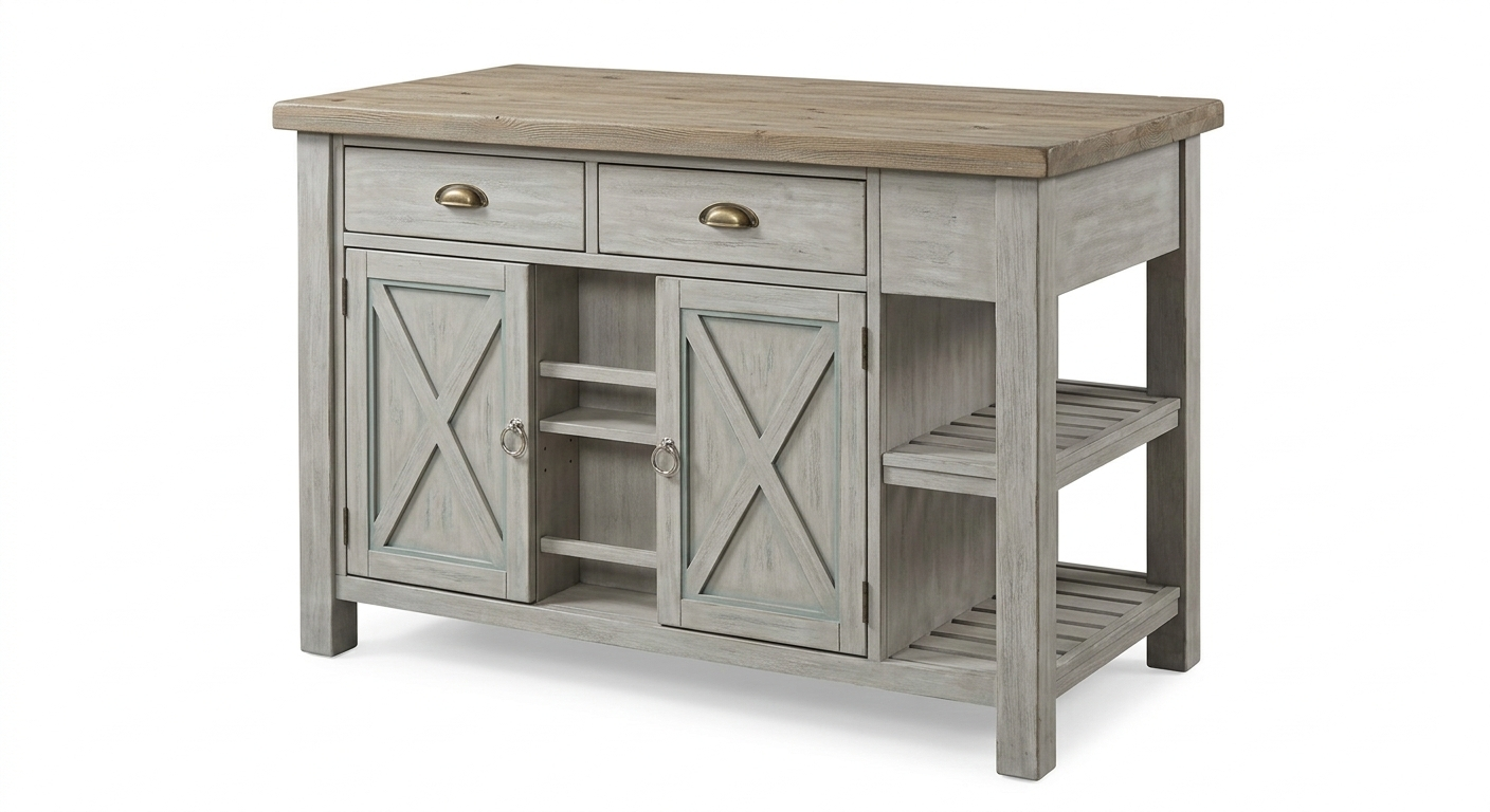 Harwick Coastal Oak Kitchen Island