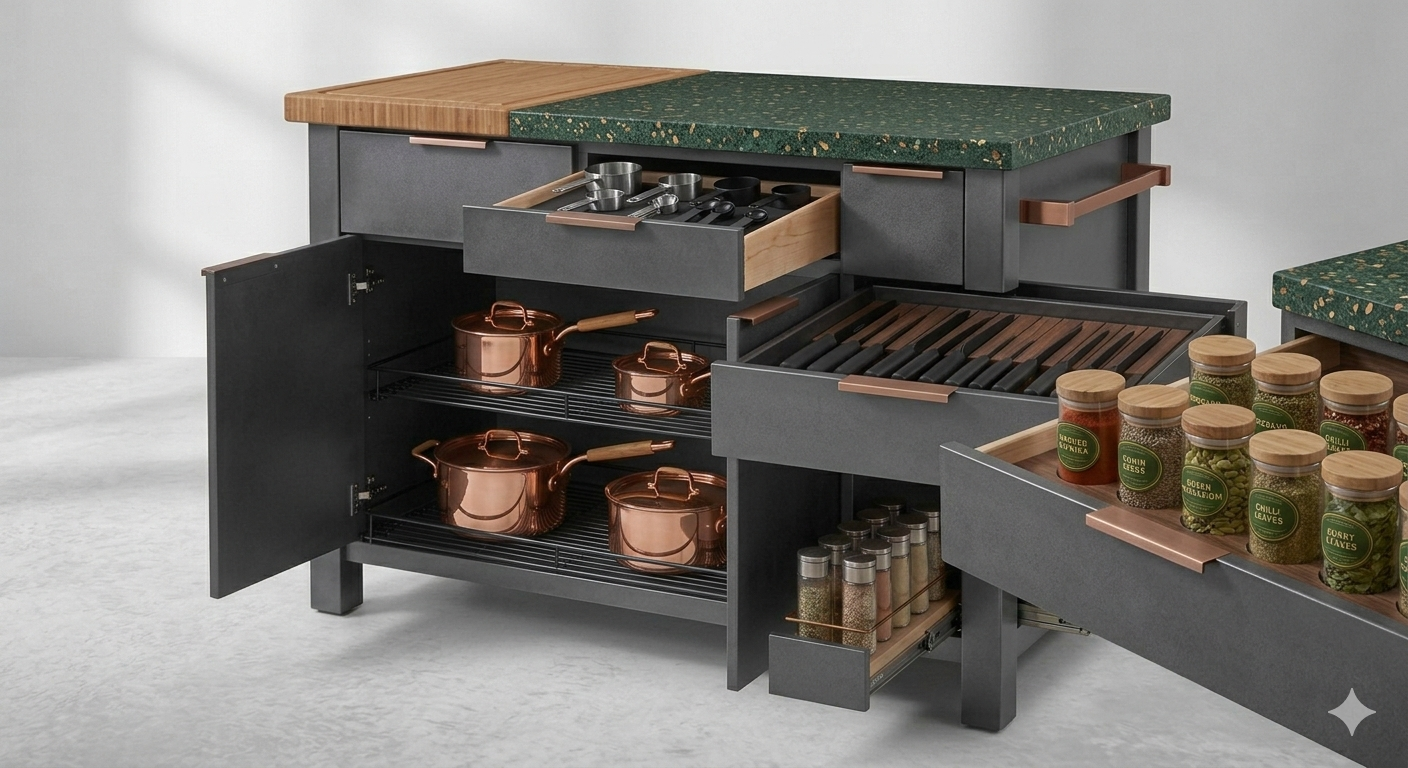 VerdantStone Culinary Prep Island