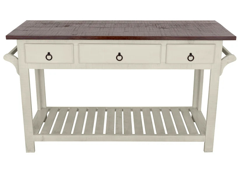 Rustic Solid Wood Kitchen Island
