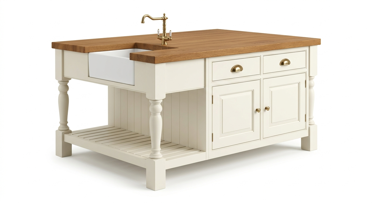 English Country Kitchen Islands