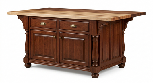 Montclair Heritage Butcher Block Kitchen Island