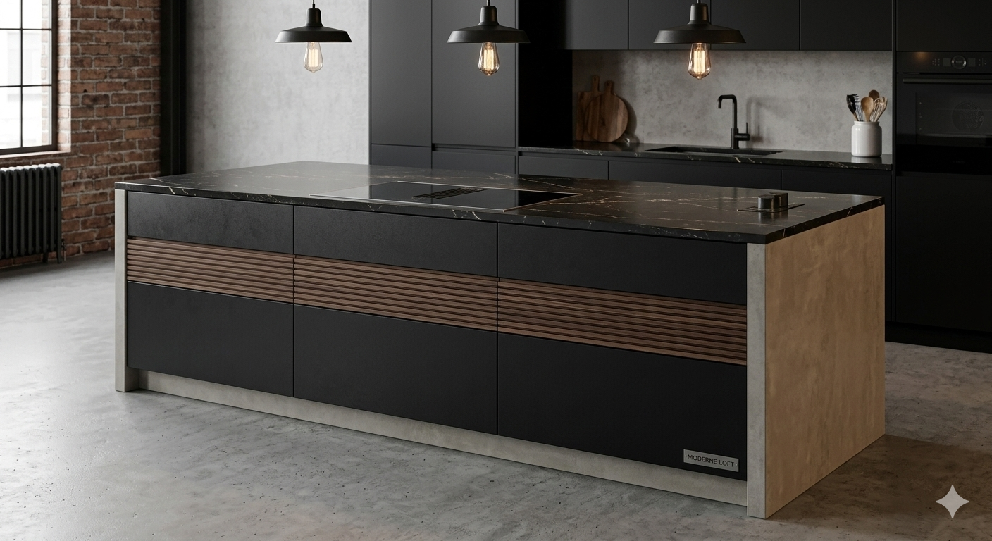 Noirstone Modern Kitchen Island